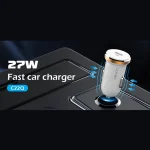 شارژر فندکی 27 وات الدینیو مدل C22Q به همراه کابل USB-C - تصویر 5