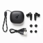 هدفون بلوتوثی انکر مدل SoundCore R50i A3949 بدون قابلیت نویز کنسلینگ، درگاه شارژ USB Type-C، دارای فناوری AI-Enhanced Calls برای کاهش نویز و بهبود مکالمات، مقاوم در برابر رطوبت و عرق - تصویر 6