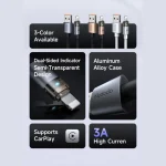 کابل شارژ و دیتا USB به لایتنینگ شفاف 15 وات Mcdodo CA-691 - تصویر 8