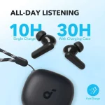 هدفون بلوتوثی انکر مدل SoundCore R50i A3949 بدون قابلیت نویز کنسلینگ، درگاه شارژ USB Type-C، دارای فناوری AI-Enhanced Calls برای کاهش نویز و بهبود مکالمات، مقاوم در برابر رطوبت و عرق - تصویر 11